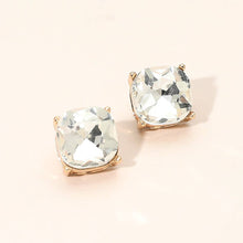 Multi Square Cushion Stud Earrings