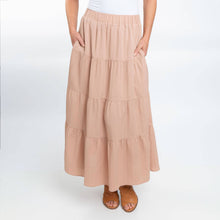 Rosewater McKay Tiered Rosewater Maxi Skirt with Pockets