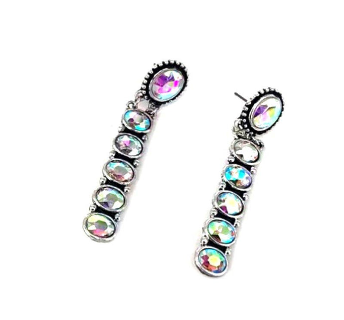 Western Crystal Bar Dangle Earring