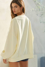 Cream Oversized Solid Super Soft Scuba Sweatshirt