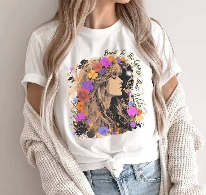 Pepper Stevie Nicks Upcycled T-Shirt