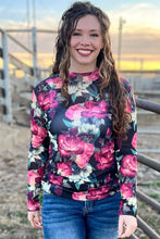 Black Where Flowers Bloom Mesh Top