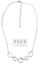 Chain necklace with round stones: Silver