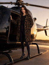 Brushed Leopard Print Coat