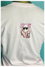 Natural Spooky Ghost Blingy Rhinestone Graphic Tee
