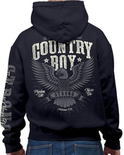 Country Boy® Strong Eagle Men's Hoodie: Black / LG