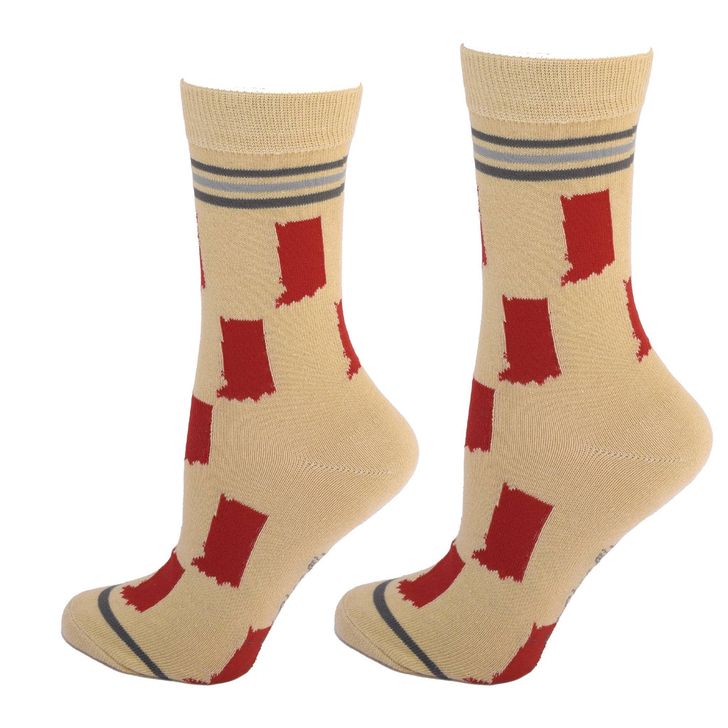 Indiana State Shapes Crimson and Cream Women's Socks – B'Dazzled Shop