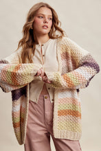 Rainbow Hand-Crochet Open Cardigan