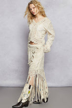 Natural Crochet patterns elongated fringe detail POL skirts