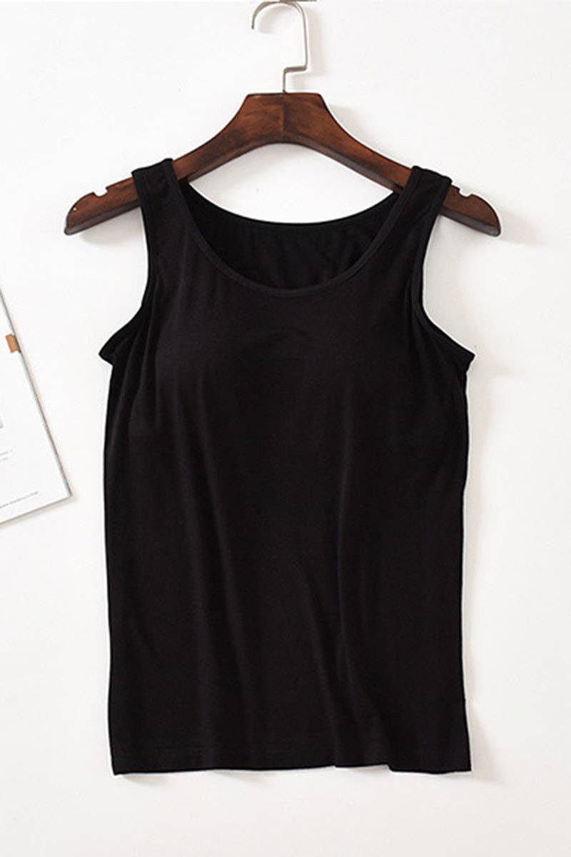 Black Elegant Sleeveless Tank Top
