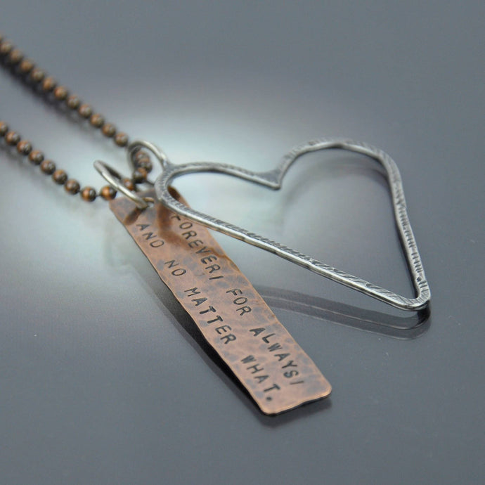 Forever For Always Necklace - Sterling Silver and Copper