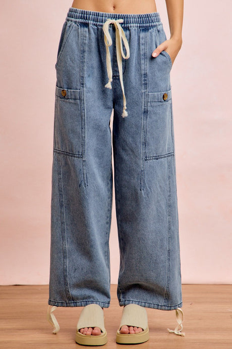 Denim Washed Drawstring Bibi Pants 5/27/26 1305