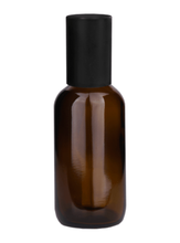 Boston Round Amber Bottle-60ml: Matte Silver