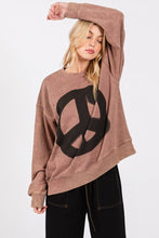 Coco Brown Washed Peace Resto Sweatshirt