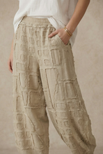 Beige Casual Textured Pants