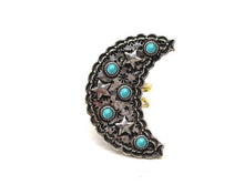 Aurora Western Moon and Star Cuff Ring