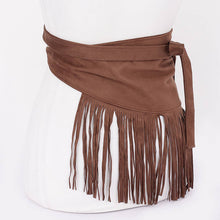 Cafe Faux Suede Fringe Belt