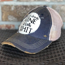 Brick Red Let's Drink Wine and Talk Shit Hat