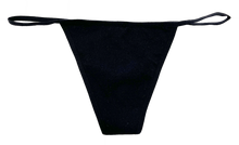 Black Seamless Rib Strappy Thong