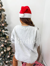 Ash Grey Santa's Favorite Graphic Split Neck Crewneck