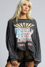 Black Journey America One Size Burn Out Long Sleeve Fleece Tee