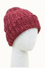 Burgundy Slouchy Knit Beanie