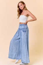 Light Denim Tencel Wide Leg Pants