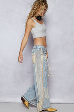 Denim Stud detail woven denim POL pants