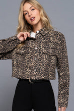 Taupe Brown Animal Printed Cotton Twill Jacket