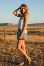 Black Checkered Woven Ruffle Hem Shorts