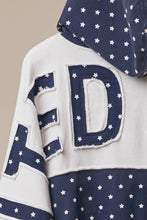 Off White United States Patch work Oversized Zip Mello Hoodie
