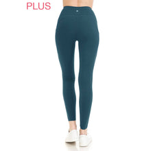 Plus Size Premium High Waist Solid Activewear Leggings: Forest Green