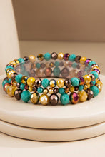 Sunrise 3 Strand Glass Bead Bracelet Set