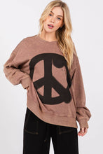 Coco Brown Washed Peace Resto Sweatshirt