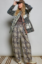 Choco Multi Crafted Textured Allover Print Woven Wide-Leg POL Pants