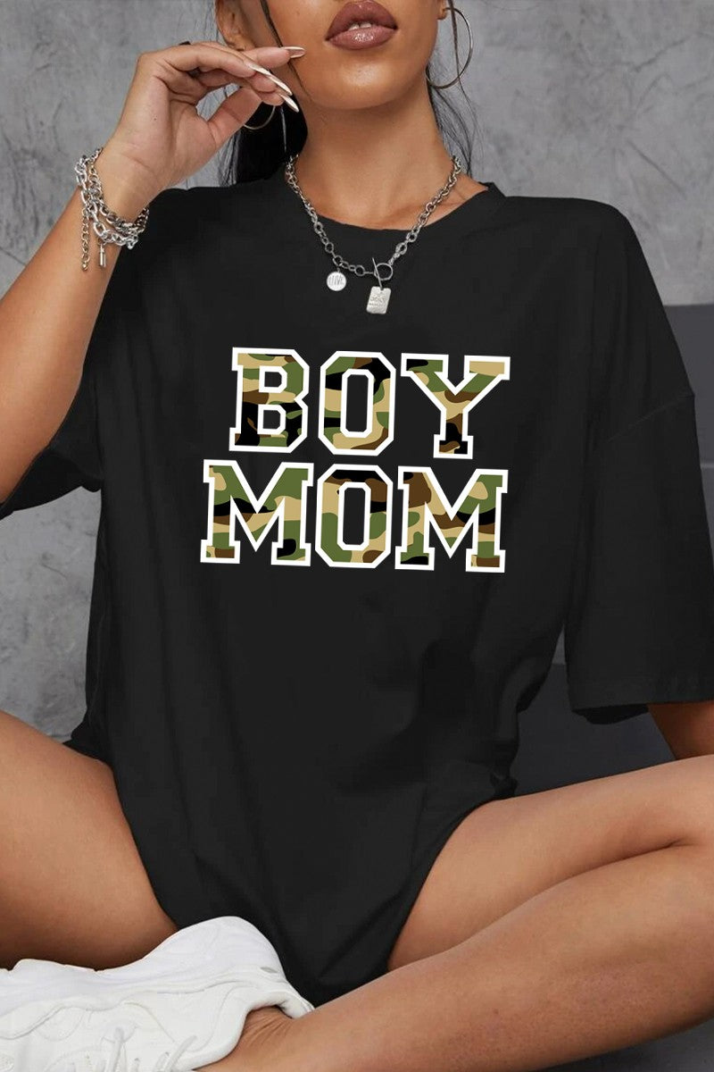 Black Boy Mom Graphic Nobrand T Shirt 5/3/23 6158