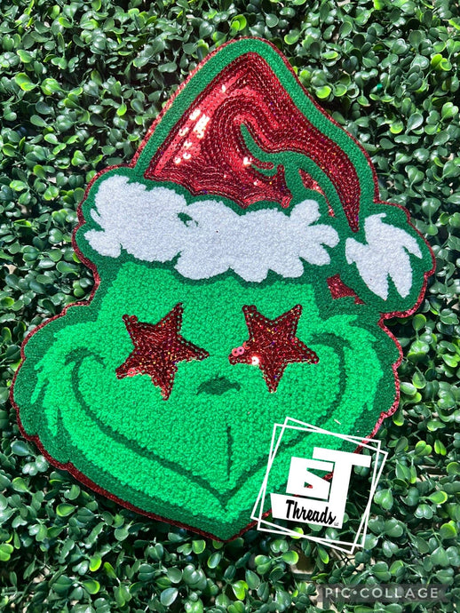 Red and Green Grinch....Patches