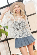 White Bell Sleeve Crochet Top