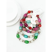 Mix Beads Adjustable Stretch Bracelet: MIX COLOR / ONE(12)