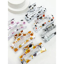 Printed Halloween Theme Hair Claw Clip: MIX COLOR / ONE(12)