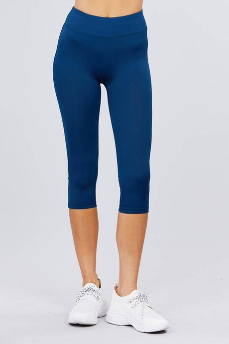 Dark Navy Workout Capri Length Pants