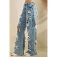 Denim Washed Stone On Star Oli+Hali Pants