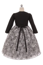 Black Long Sleeve Satin Bolero for Girls