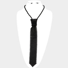 White Pearl Neck Tie Necklace