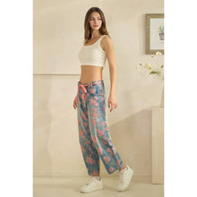 Denim Washed Floral Barrel Oli+Hali Jeans