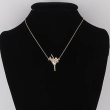 Gold Jeweled Martini Glass Pendant Necklace