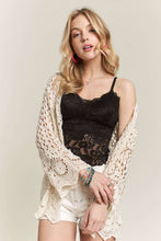 CROCHET CARDIGAN HEM - CET3546: Beige / S/M-M/L(3-3)