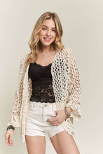 CROCHET CARDIGAN HEM - CET3546: Beige / S/M-M/L(3-3)