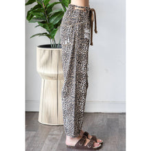 Brown Leopard Washed Distressed Oli+Hali Pants