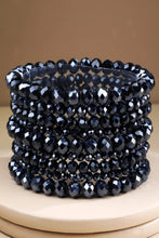 Glass Bead 9 Set Bracelet: MRD-RUBY ROYALE